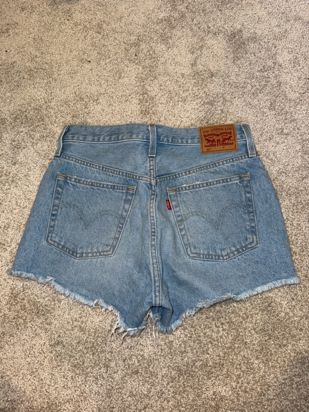 Levi's Faded Blue Denim Cutoff Shorts
